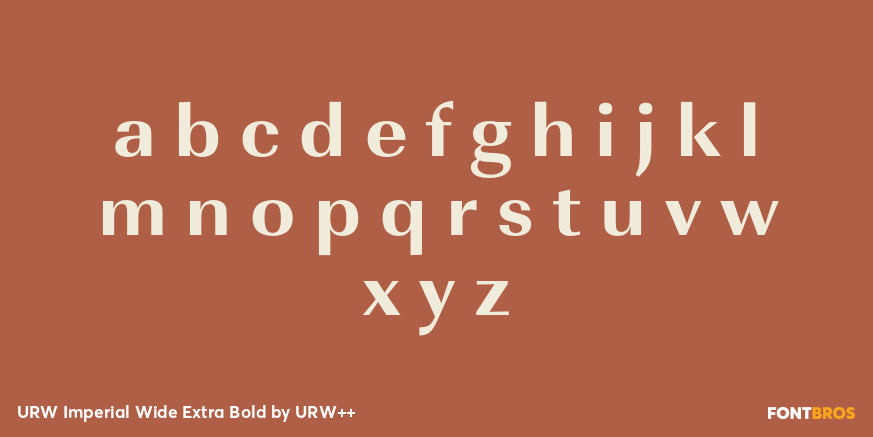 URW Imperial Wide Extra Bold Font Poster #1