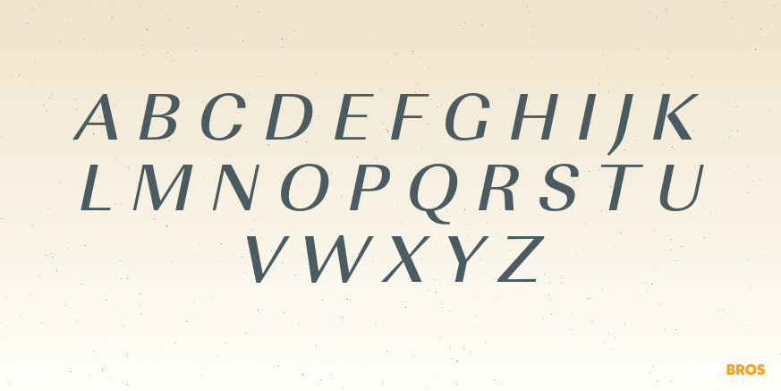 URW Imperial Wide Medium Oblique Font Poster #2