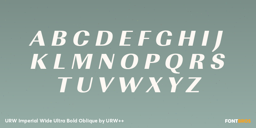 URW Imperial Wide Ultra Bold Oblique Font Poster #2