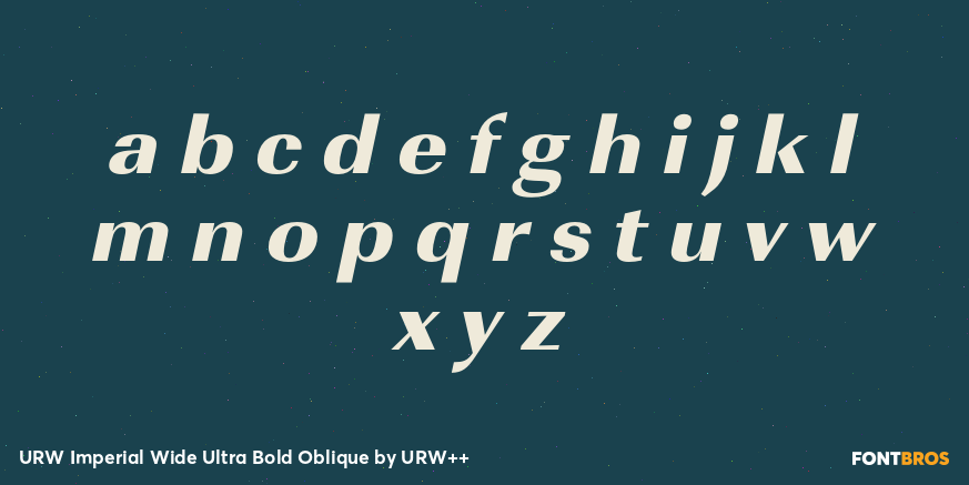 URW Imperial Wide Ultra Bold Oblique Font Poster #3