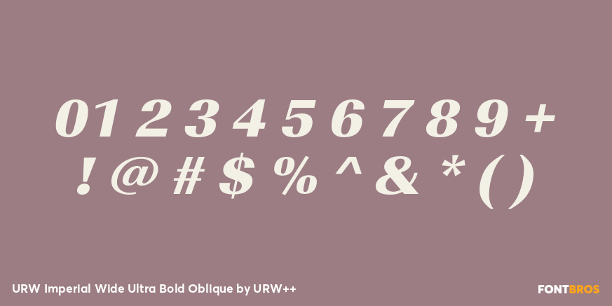 URW Imperial Wide Ultra Bold Oblique Font Poster #4