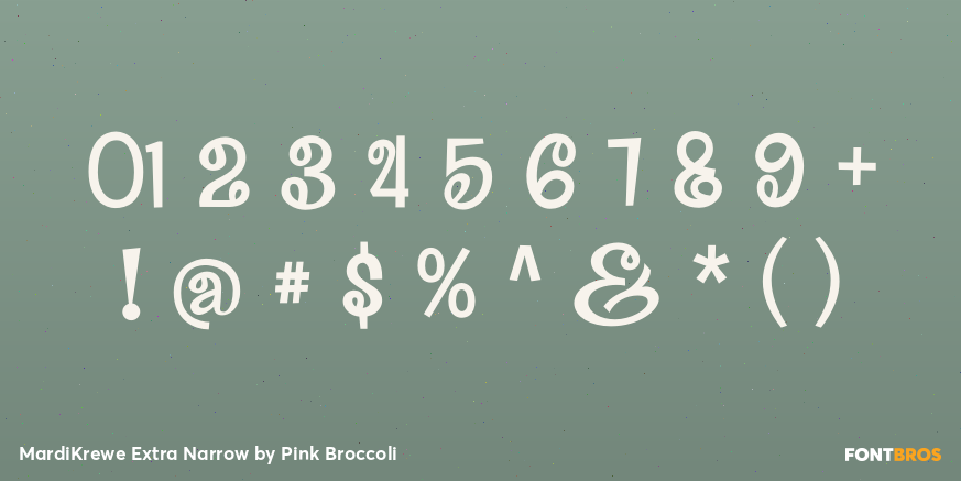 MardiKrewe Extra Narrow Font Poster #4