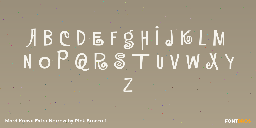 MardiKrewe Extra Narrow Font Poster #2