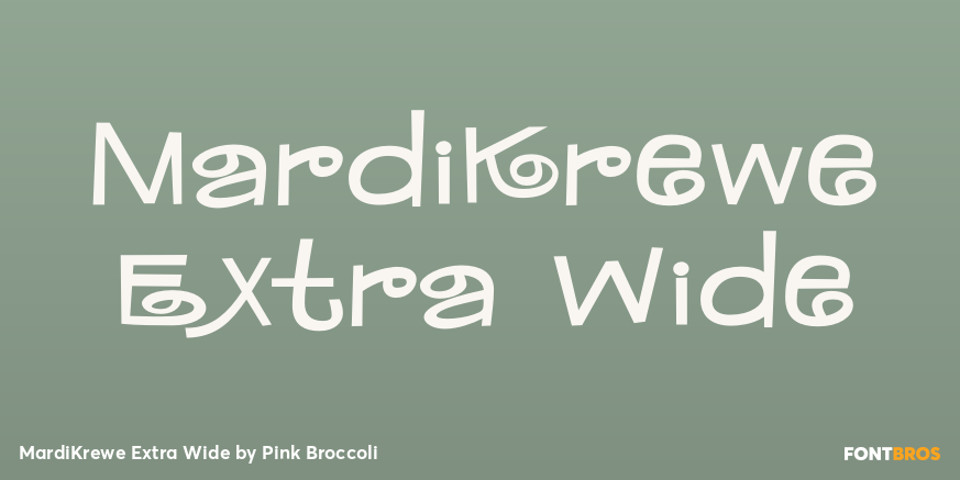 MardiKrewe Extra Wide Font Poster #1