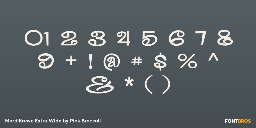 MardiKrewe Extra Wide Font Poster #4