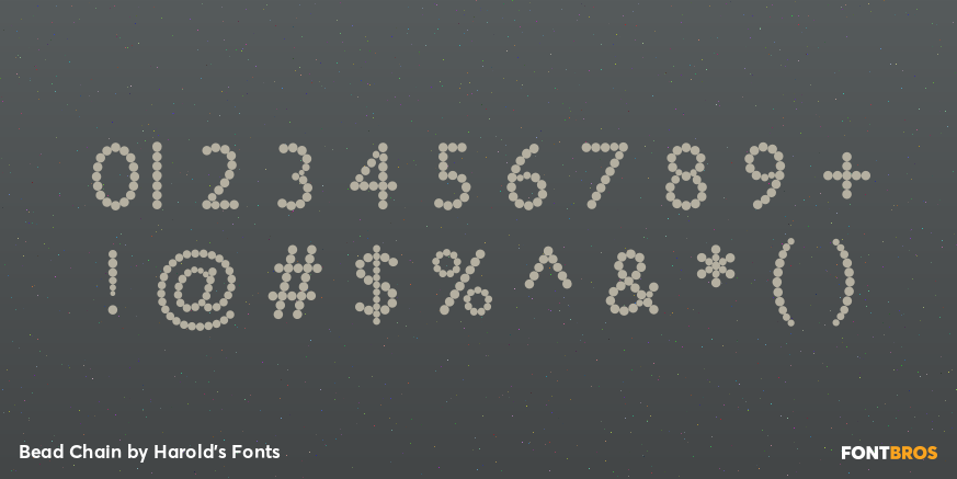 Bead Chain Font Poster #1