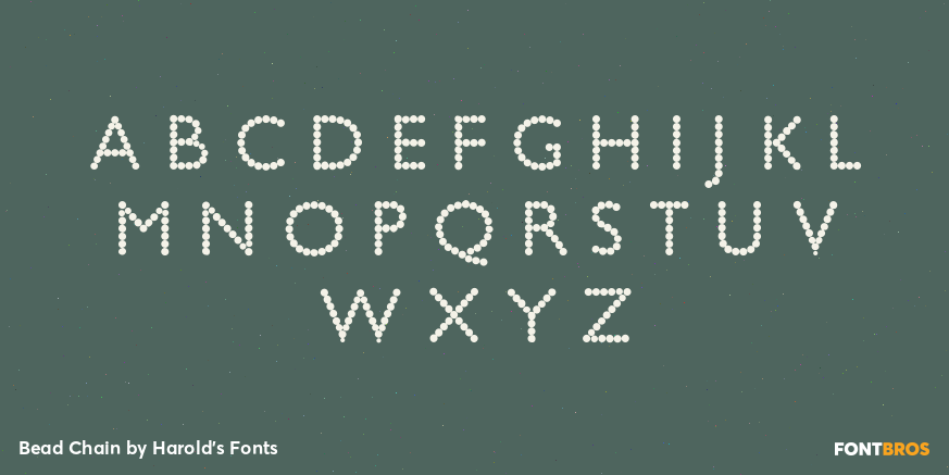 Bead Chain Font Poster #3