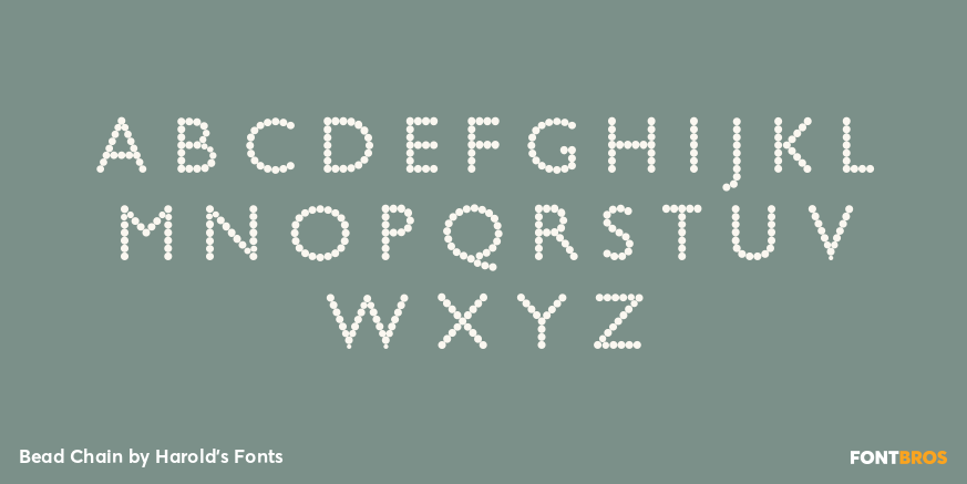 Bead Chain Font Poster #1