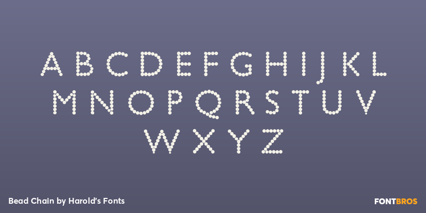 Bead Chain Font Poster #1