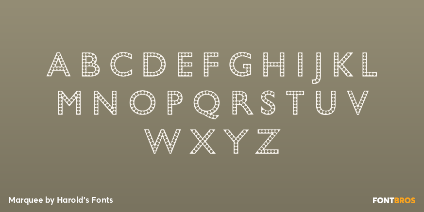 Marquee Font Poster #2