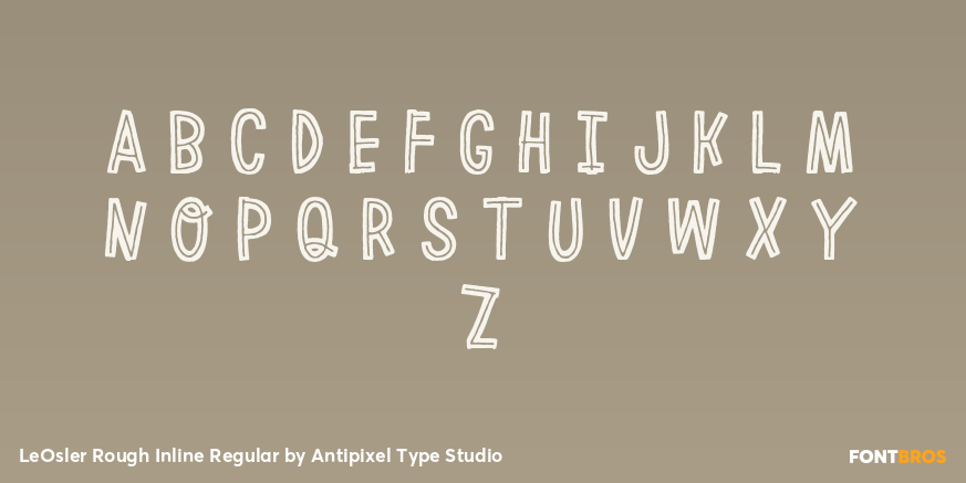 LeOsler Rough Inline Regular Font Poster #2