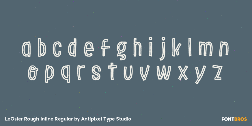 LeOsler Rough Inline Regular Font Poster #3