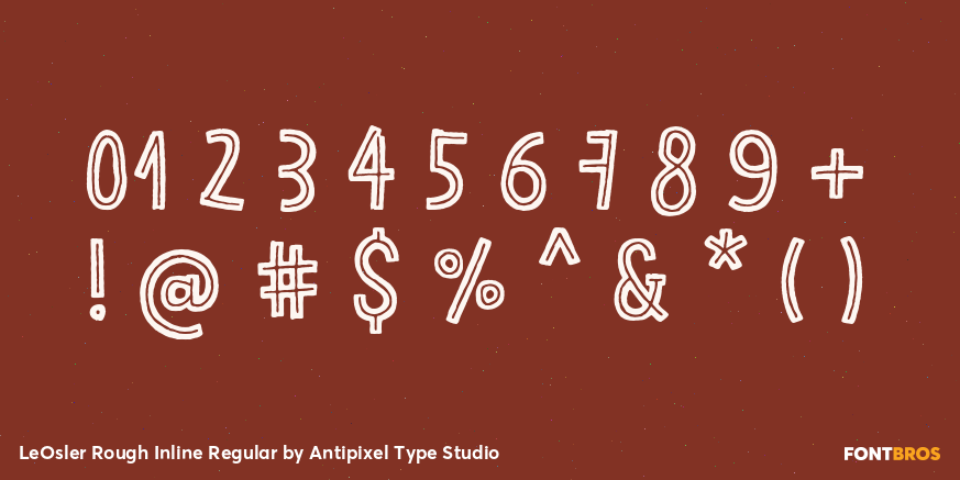 LeOsler Rough Inline Regular Font Poster #4