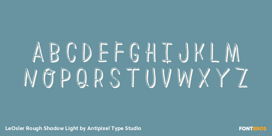 LeOsler Rough Shadow Light Font Poster #2