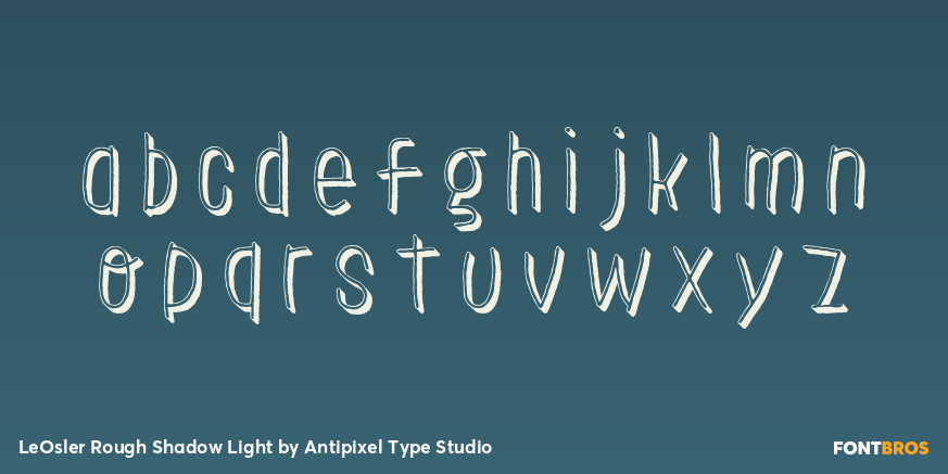 LeOsler Rough Shadow Light Font Poster #3