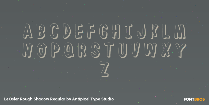 LeOsler Rough Shadow Regular Font Poster #2