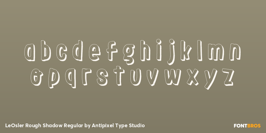 LeOsler Rough Shadow Regular Font Poster #3