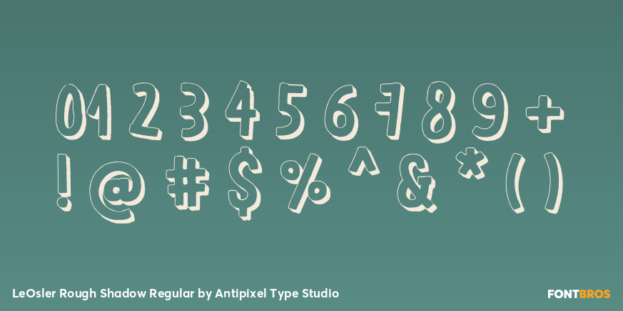 LeOsler Rough Shadow Regular Font Poster #4