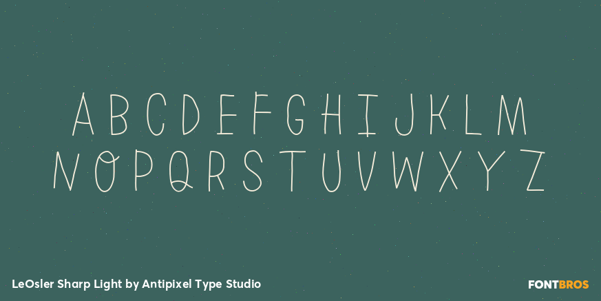 LeOsler Sharp Light Font Poster #2
