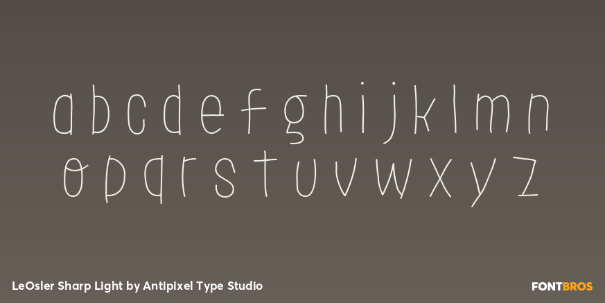 LeOsler Sharp Light Font Poster #3