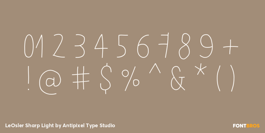 LeOsler Sharp Light Font Poster #4