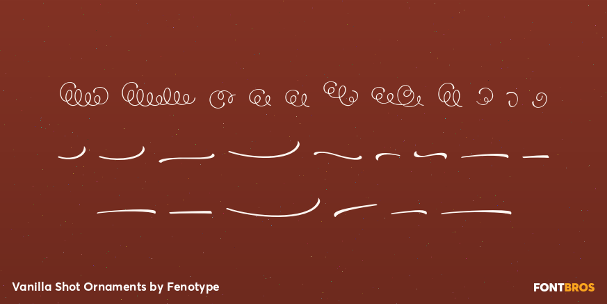 Vanilla Shot Ornaments Font Poster #2