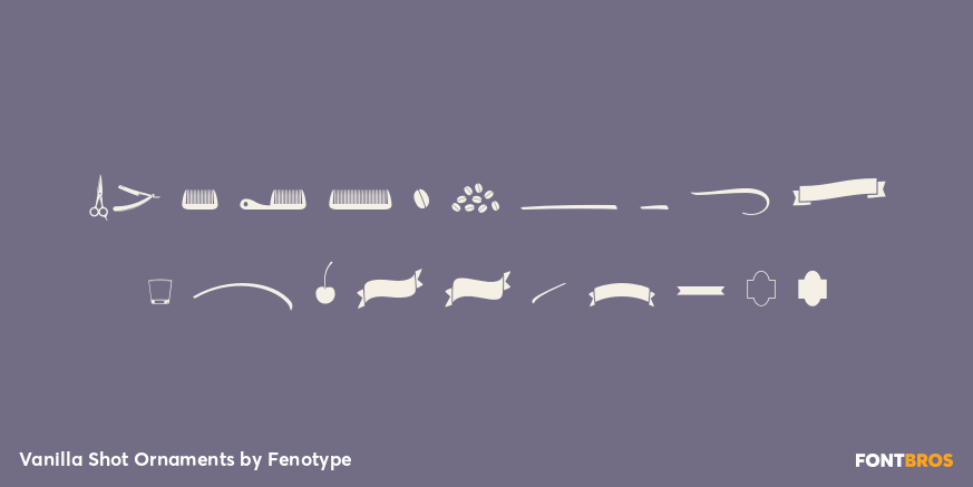 Vanilla Shot Ornaments Font Poster #4