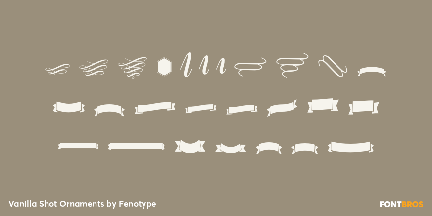 Vanilla Shot Ornaments Font Poster #1