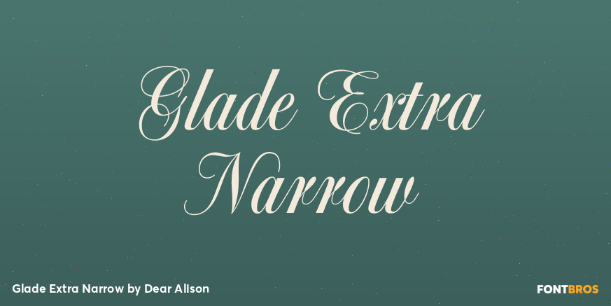 Glade Extra Narrow Font Poster #1