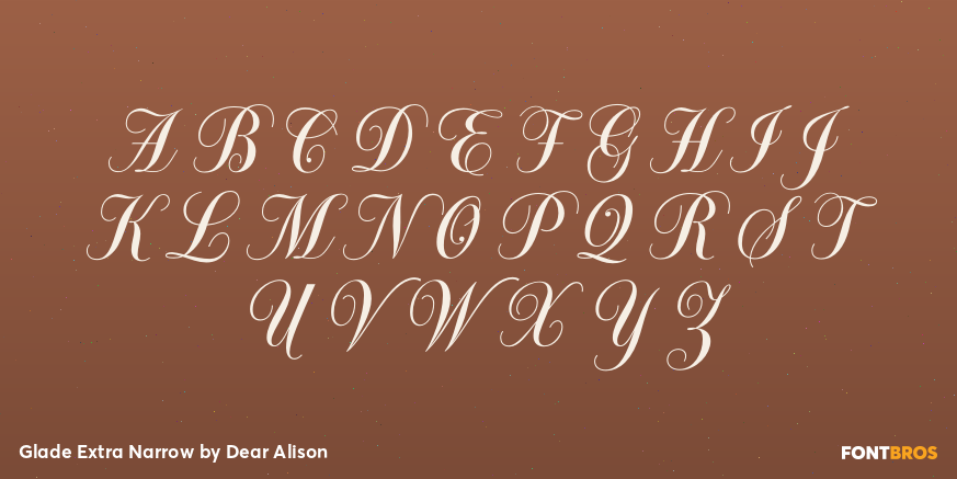 Glade Extra Narrow Font Poster #2