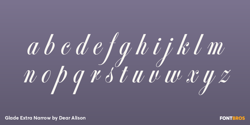 Glade Extra Narrow Font Poster #3