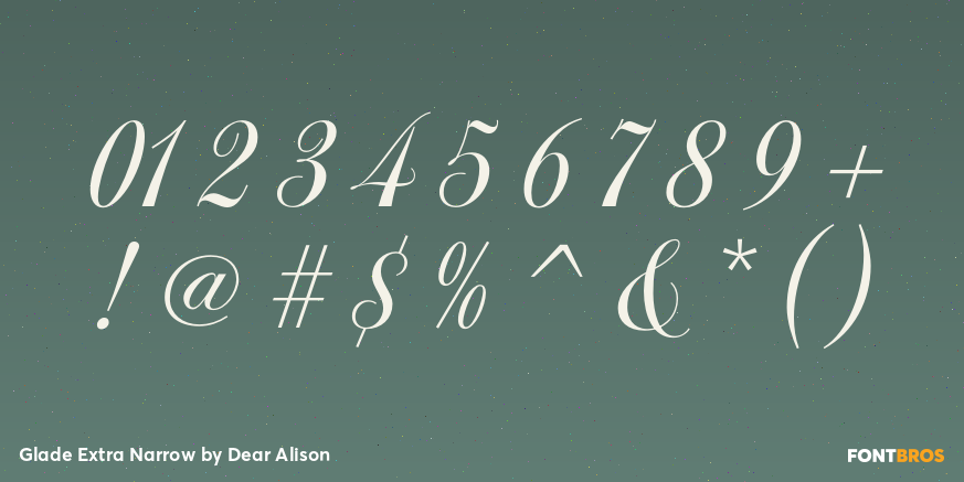 Glade Extra Narrow Font Poster #4