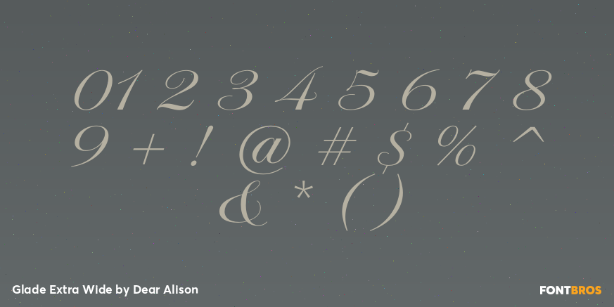 Glade Extra Wide Font Poster #1