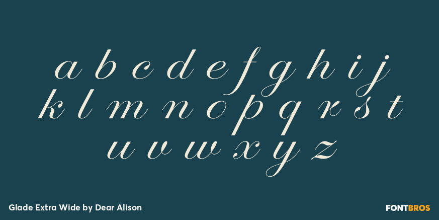 Glade Extra Wide Font Poster #1