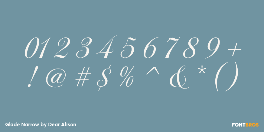 Glade Narrow Font Poster #1