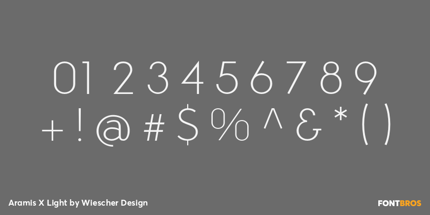 Aramis X Light Font Poster #1