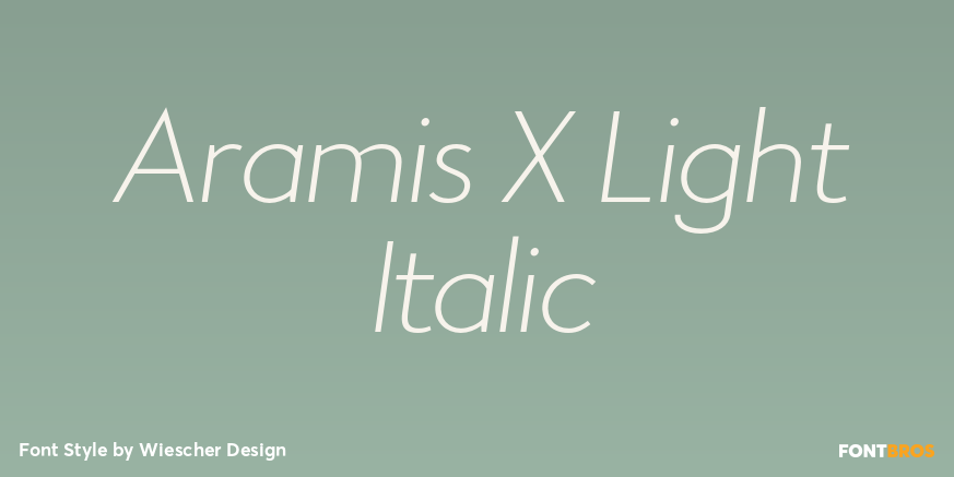 Aramis X Light Italic Font Poster #1