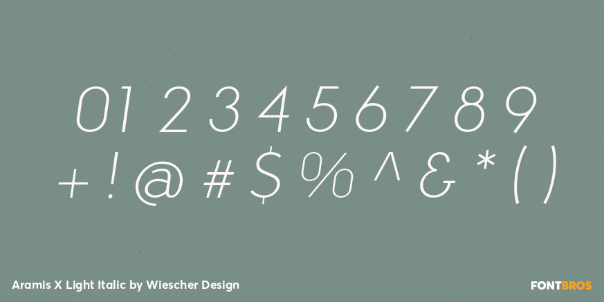 Aramis X Light Italic Font Poster #1