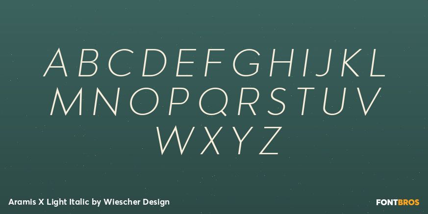 Aramis X Light Italic Font Poster #1