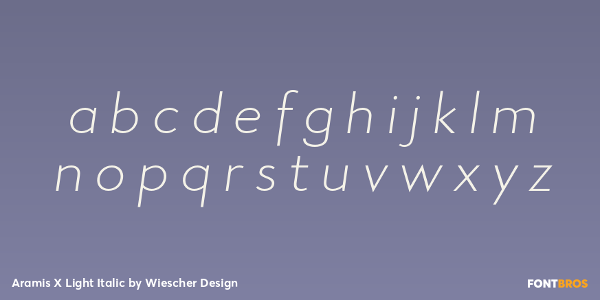 Aramis X Light Italic Font Poster #1