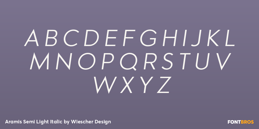Aramis Semi Light Italic Font Poster #2