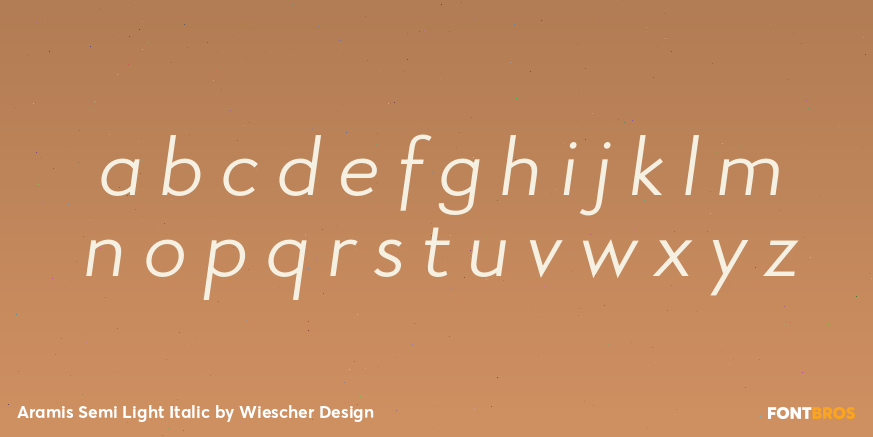 Aramis Semi Light Italic Font Poster #3