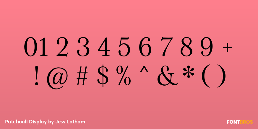 Patchouli Display Font Poster #1