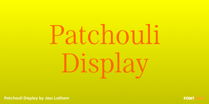 Patchouli Display Font Poster