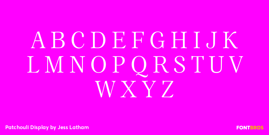 Patchouli Display Font Poster #1