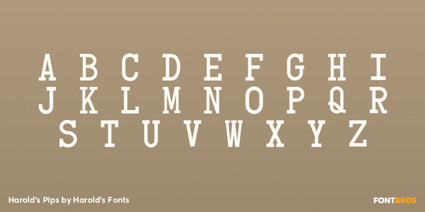 Harold's Pips Font Poster #2