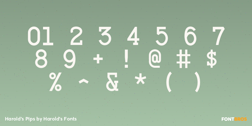 Harold's Pips Font Poster #4
