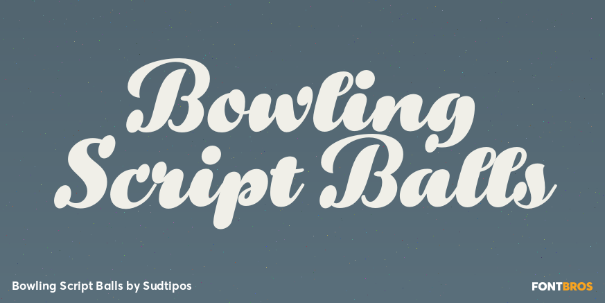 Bowling Script Balls Font Poster #1