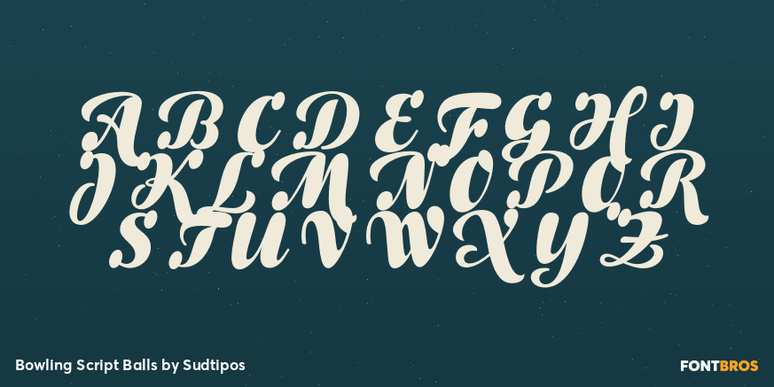 Bowling Script Balls Font Poster #2