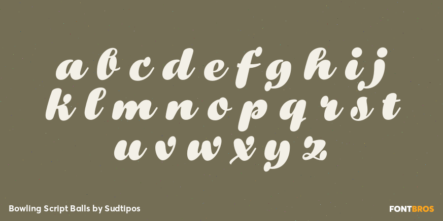 Bowling Script Balls Font Poster #3
